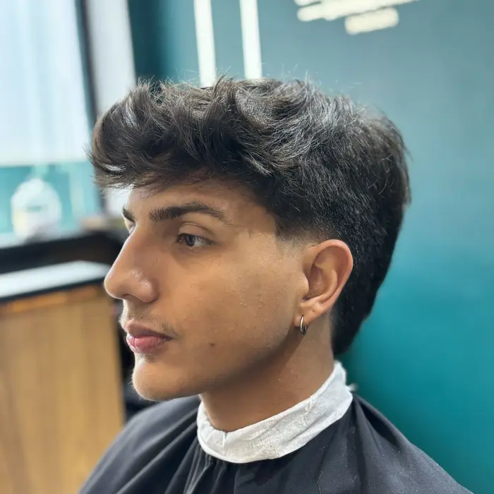 Cliente com corte texturizado