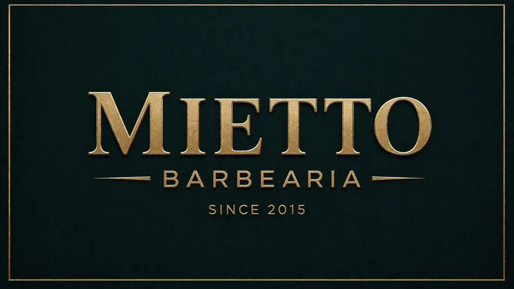 Logo Mietto Barbearia, since 2015